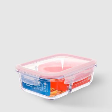 Pote de Vidro Hermetico 1,040L com Divisoria Invicta - 01